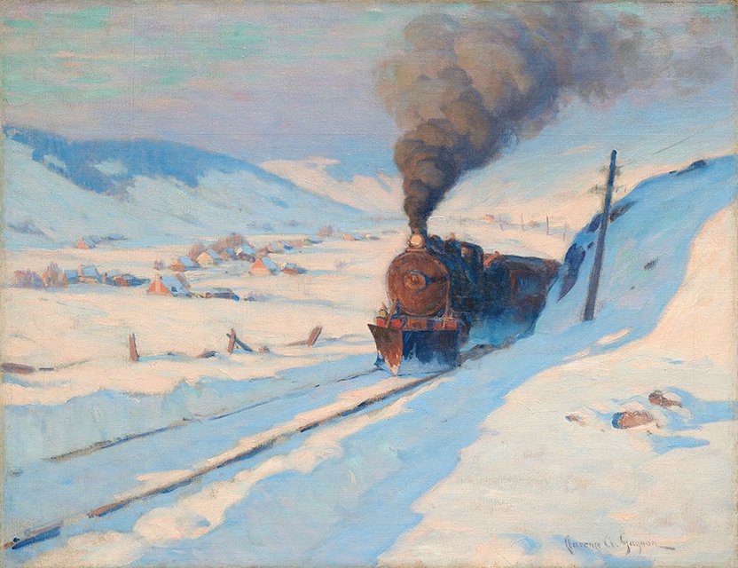 Le_train_en_hiver_by_Clarence_Gagnon.jpg