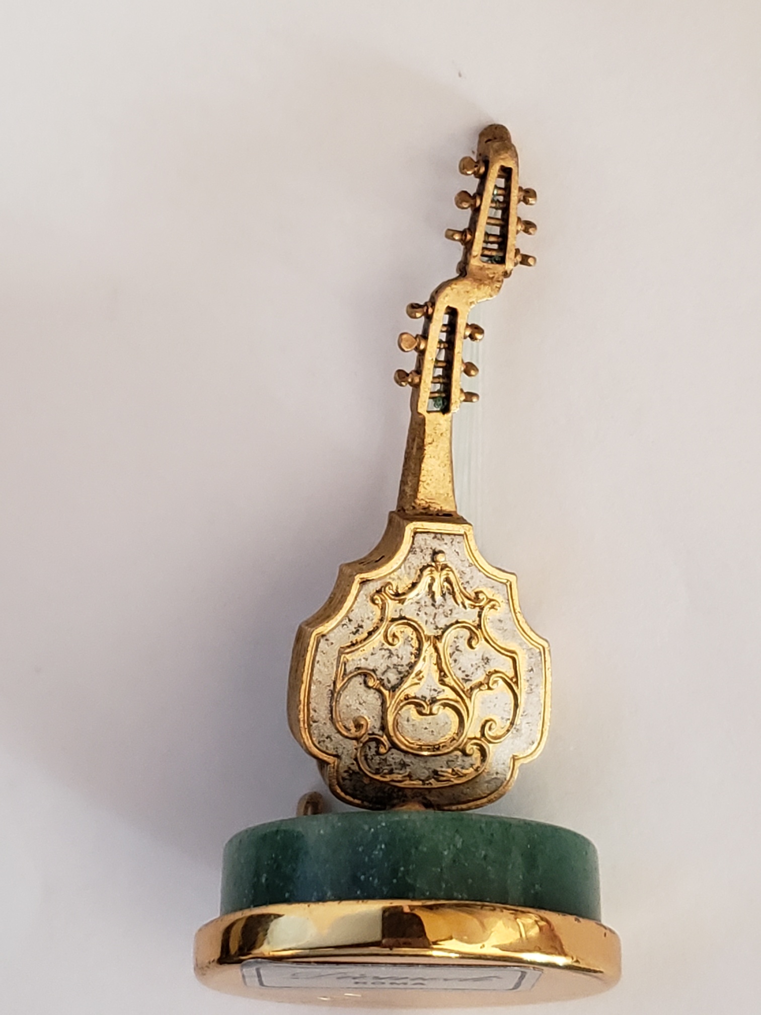 Teeny Tiny Sterling & Gold Lute Antiques Board