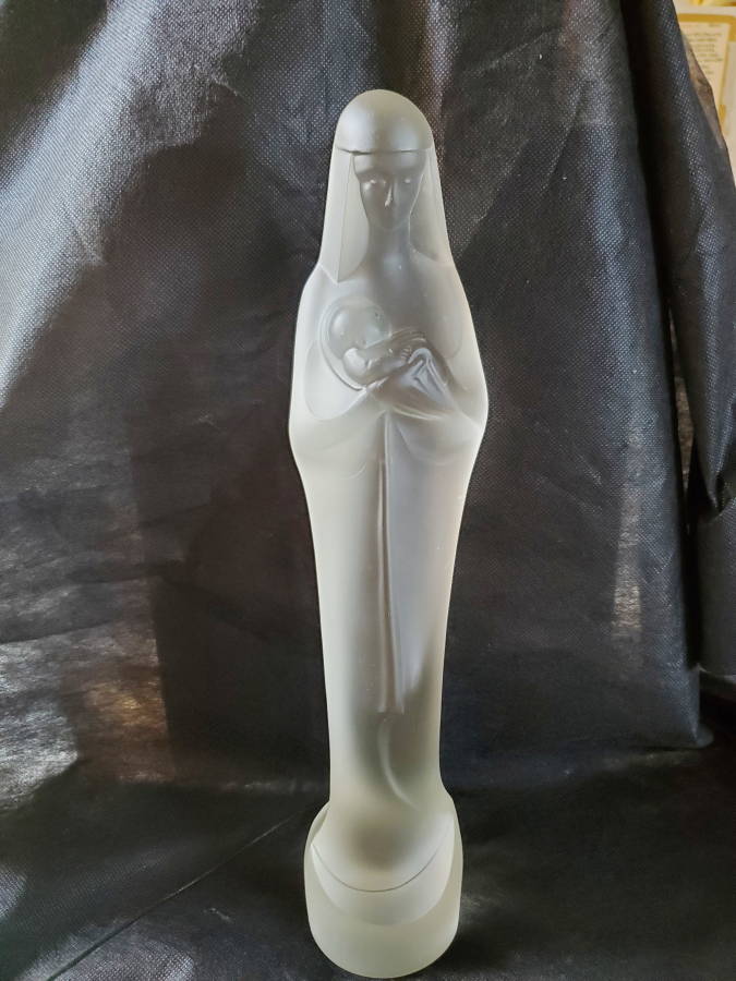 Glass Virgin Mary Figure With Mark | Antiques Board