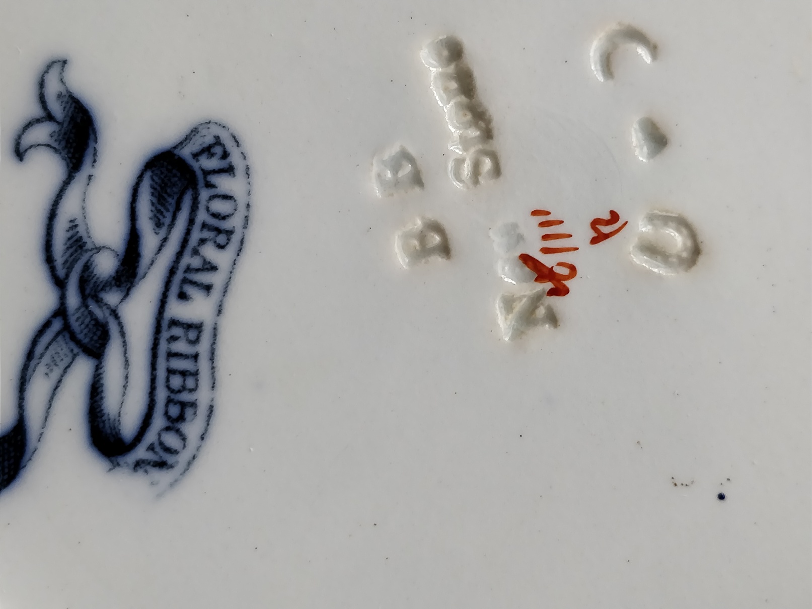 Minton (?) 'Floral Ribbon' serving plate Antiques Board