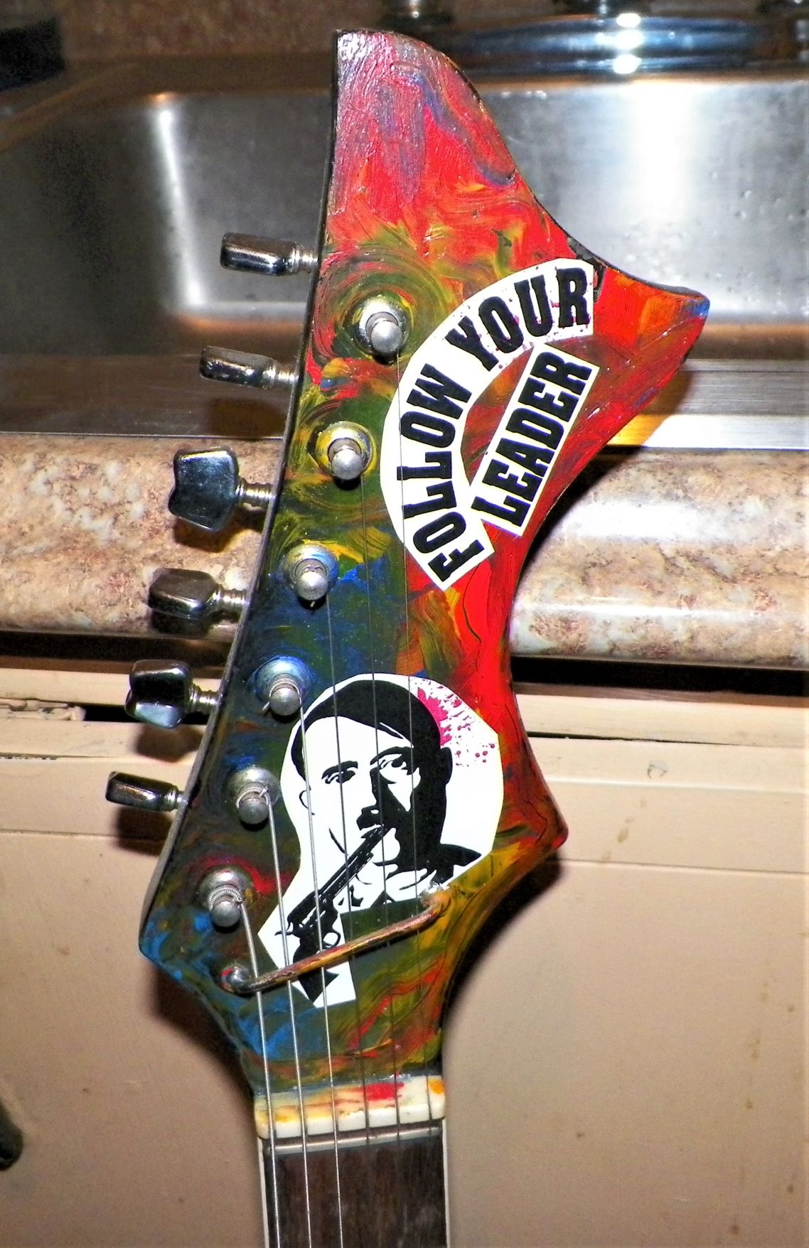 MUSIC GUITAR CUSTOM ELECTRIC GUITAR THRIFT STORE FIND 2AAZZ.JPG