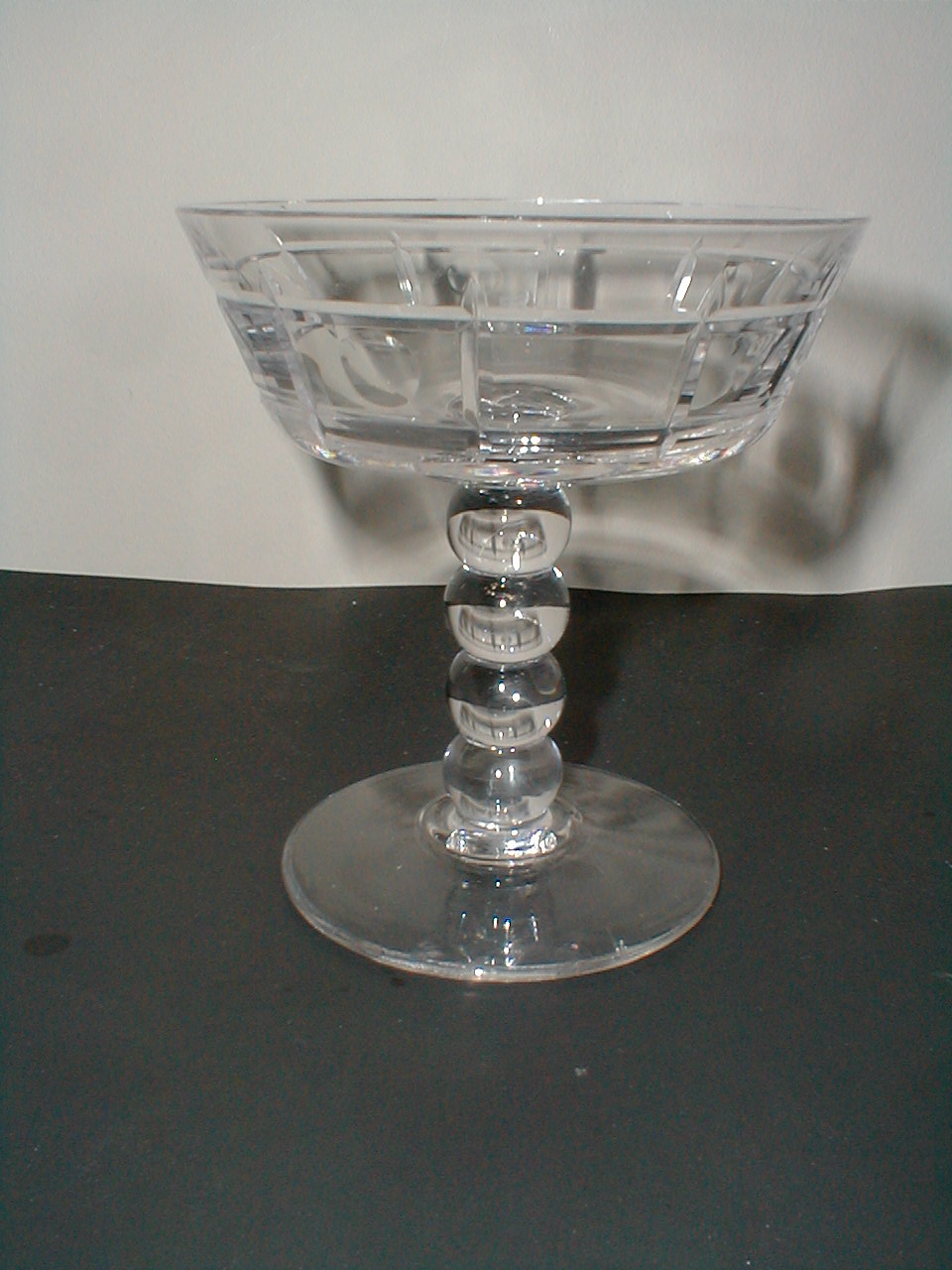 mystery glass sherbet stacked ball stem -december 3 2018 001.JPG