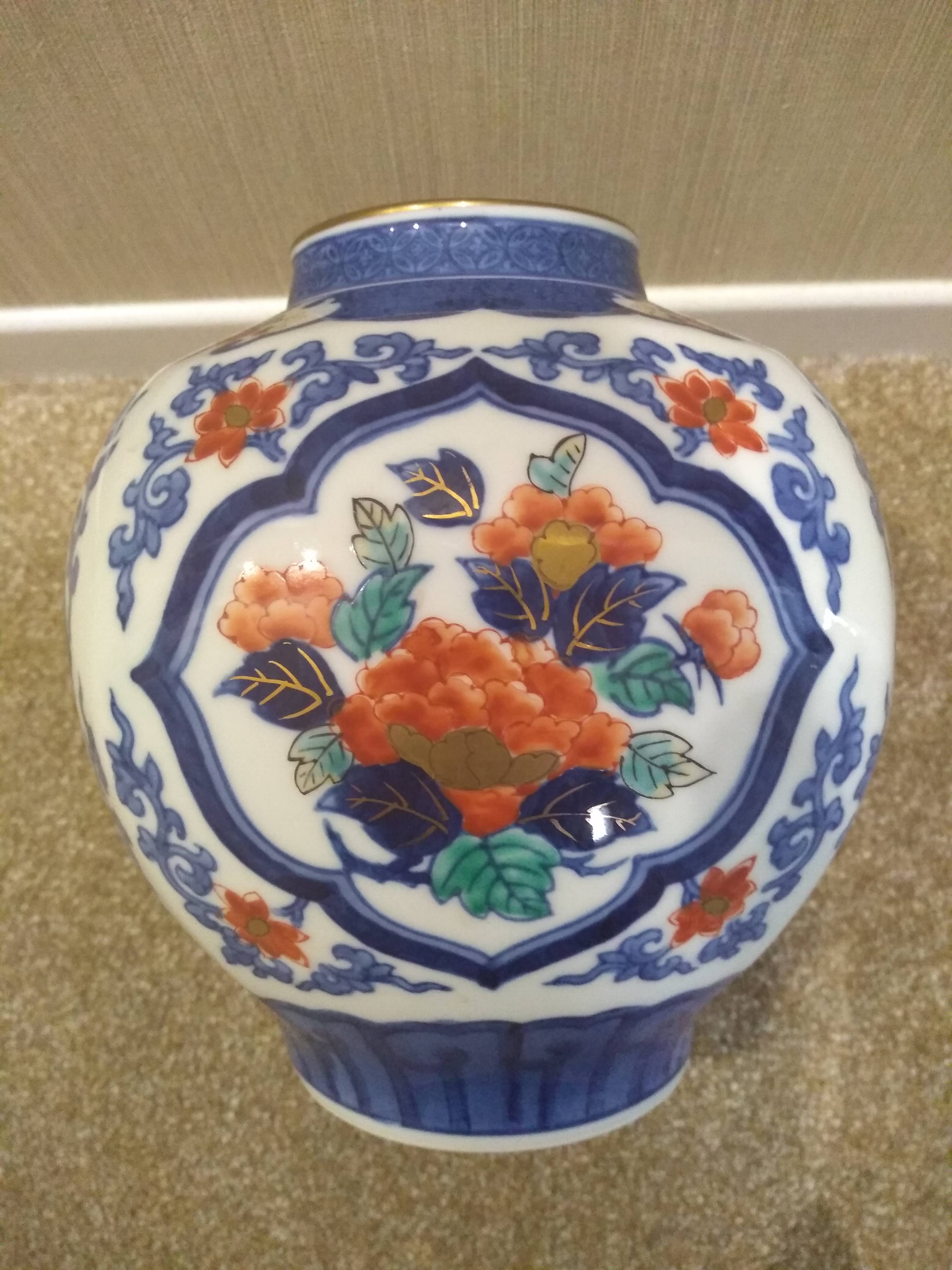 Oriental Art Nouveau Square Shape Vase-2.jpg