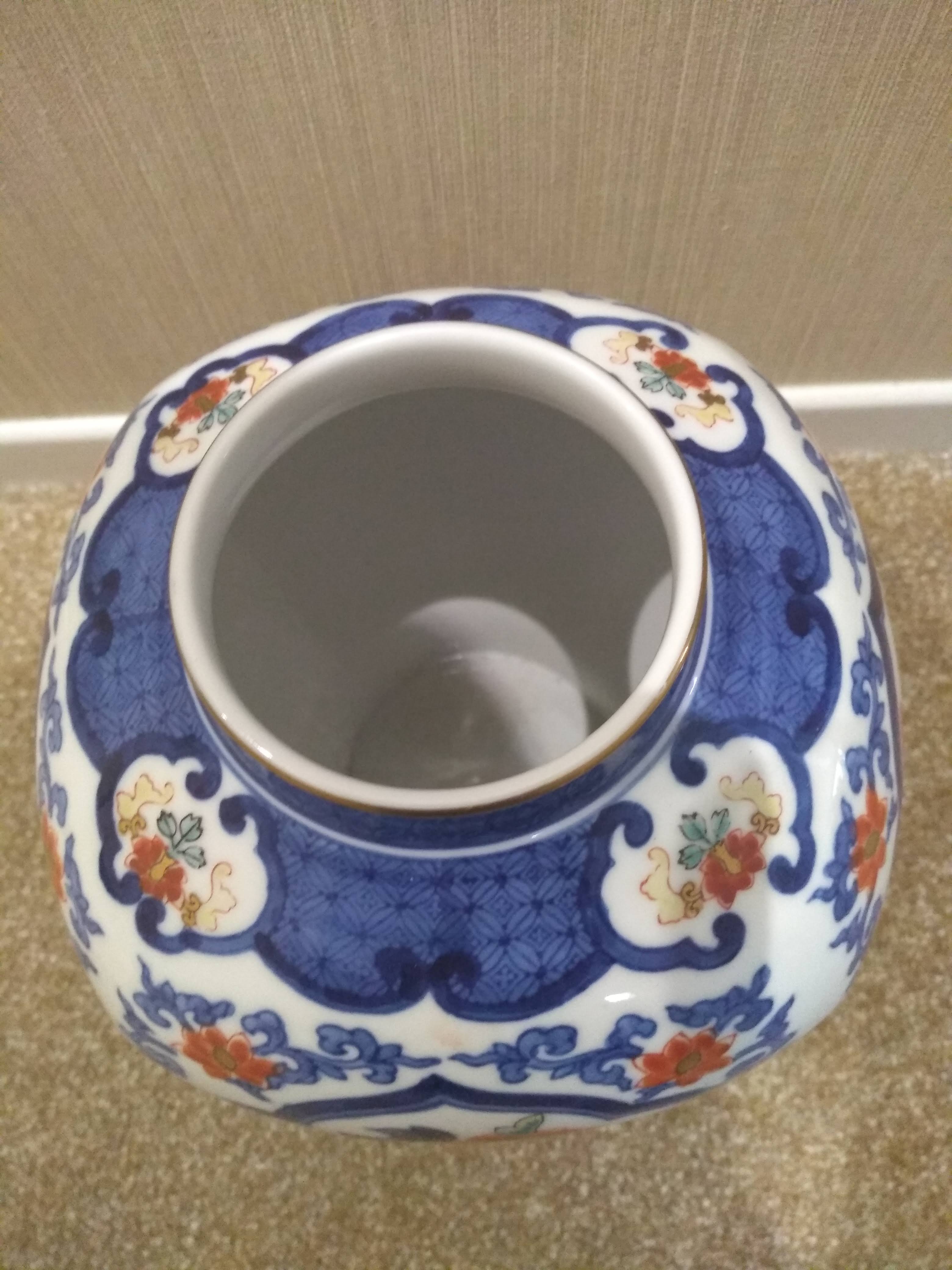 Oriental Art Nouveau Square Shape Vase-5.jpg