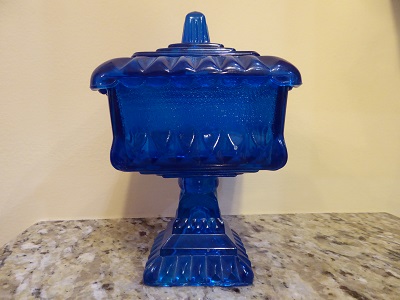Featured image of post Vintage Cobalt Blue Glass Candy Dish With Lid