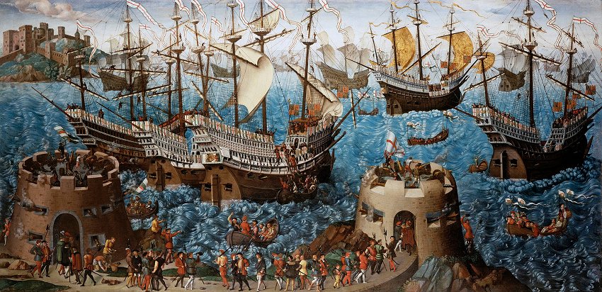 Painting Basire Embarkation of Henry VIII at Dover.jpg