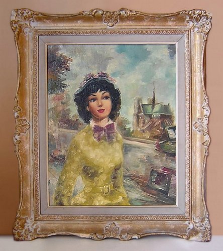 Painting Oil Masonite Girl Yellow Dress Cherie-a.jpg
