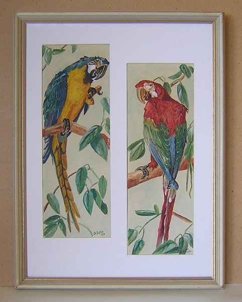 PaintingWatercolorChBaltes1951ParrotPair-ze.jpg