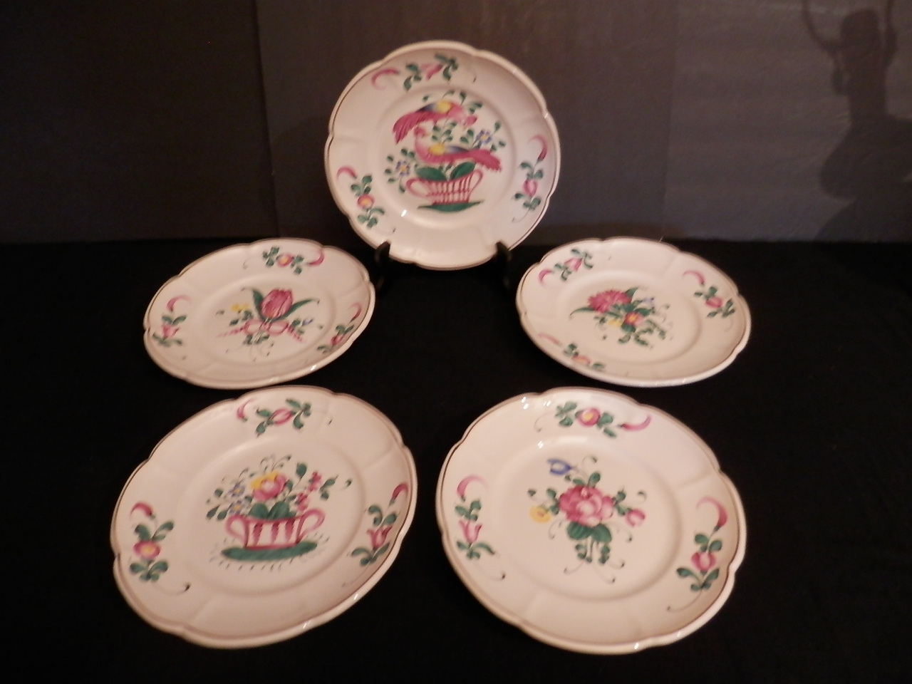 French Faience Plates Antiques Board