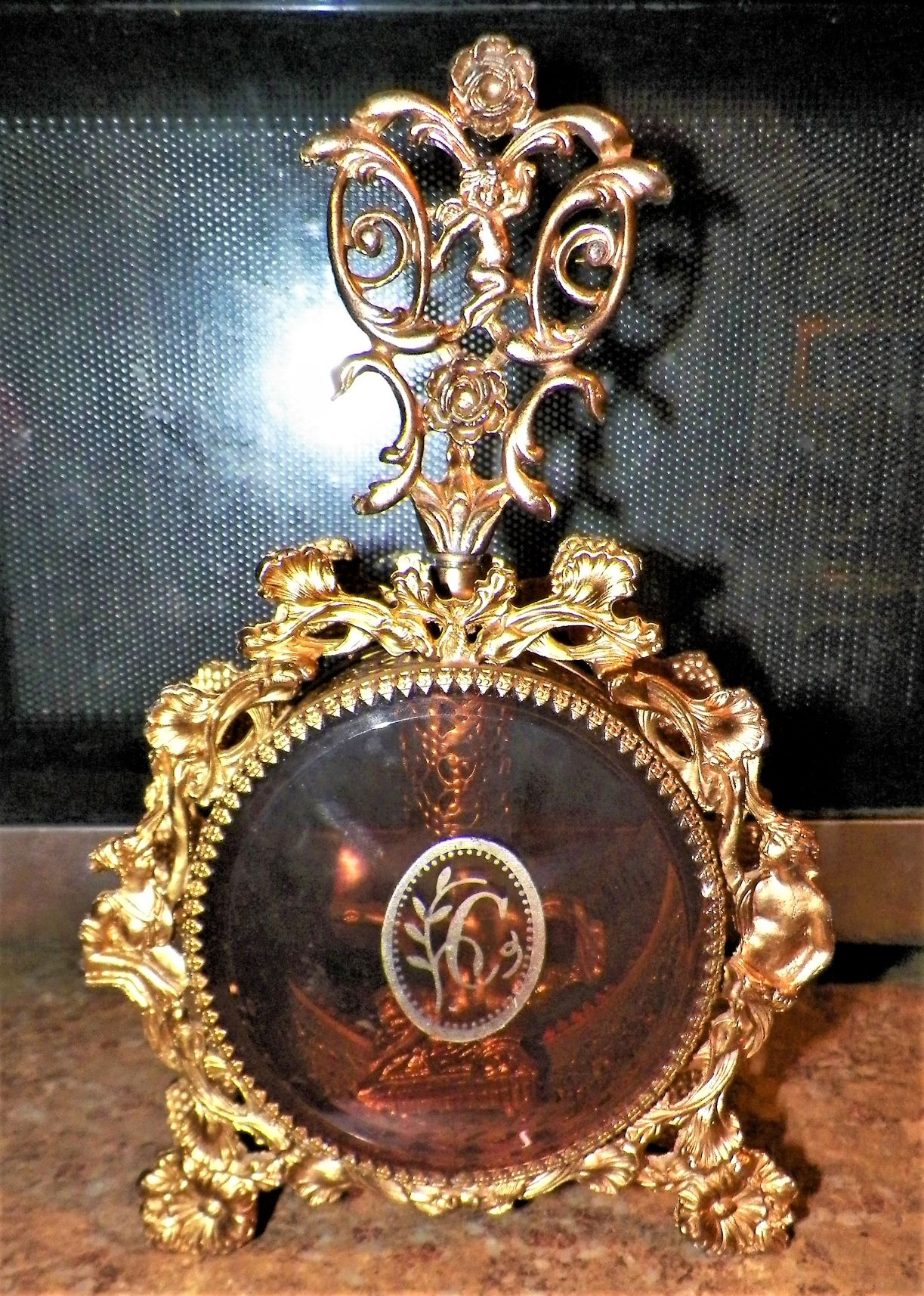 PERFUME BOTTLE FILLIGREE ORMOLU 1AA.JPG