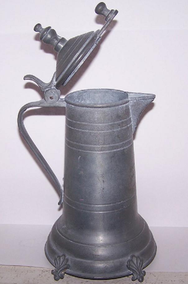 European Pewter Flagon Angel mark for ID Antiques Board