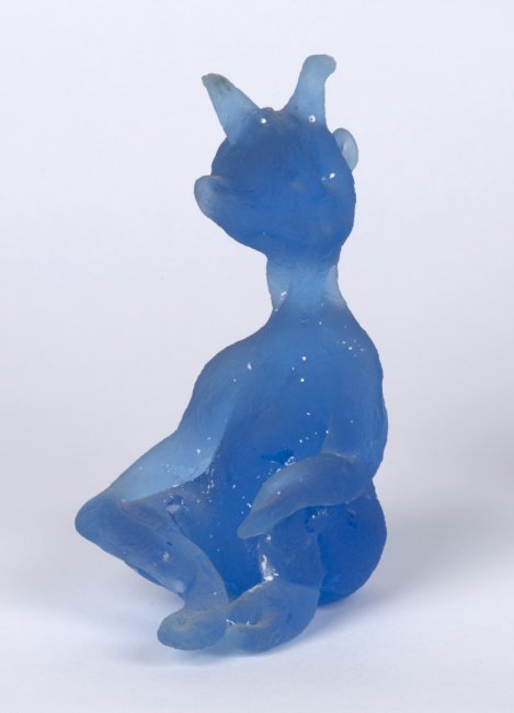 Picasso Blue Glass Figurine Knox Albright Buffalo.jpg
