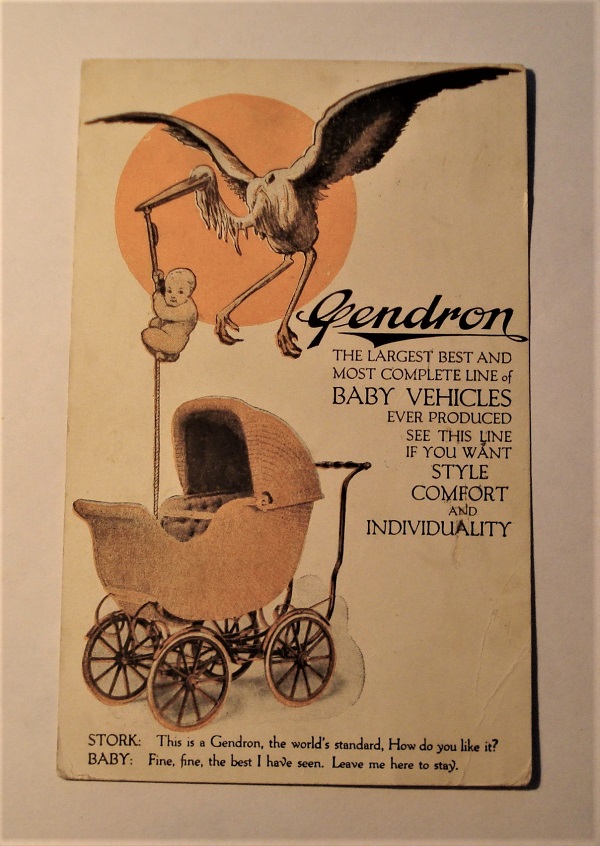 postcard advertising gendron baby products.jpg