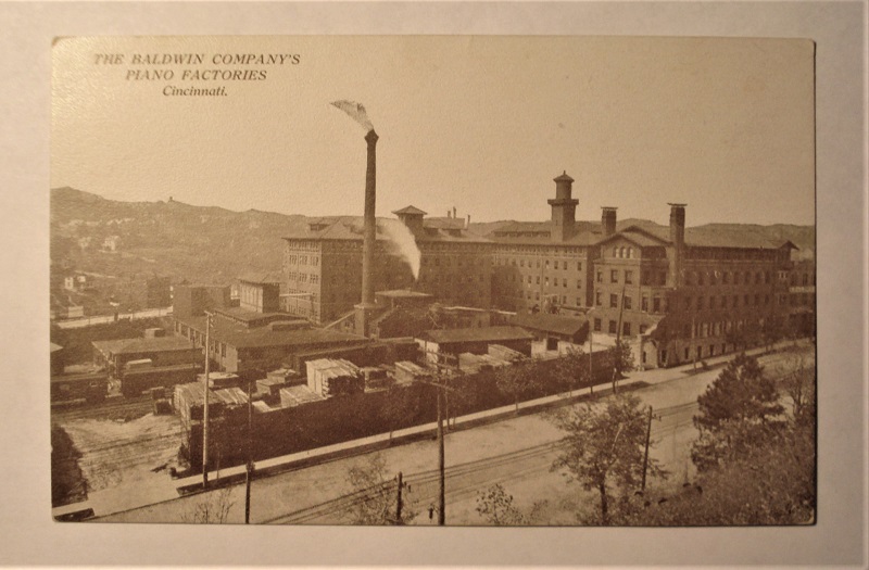 postcard cincinnati ohio baldwin piano factory.jpg