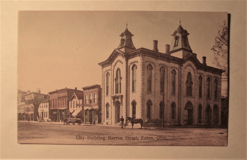Postcard Eaton OH City Building.jpg