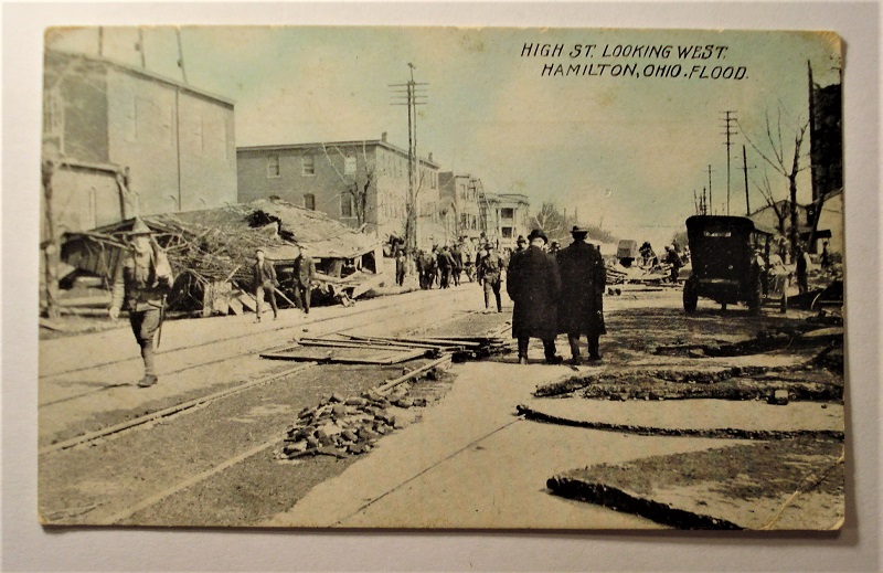 postcard hamilton ohio flood high looking west.jpg