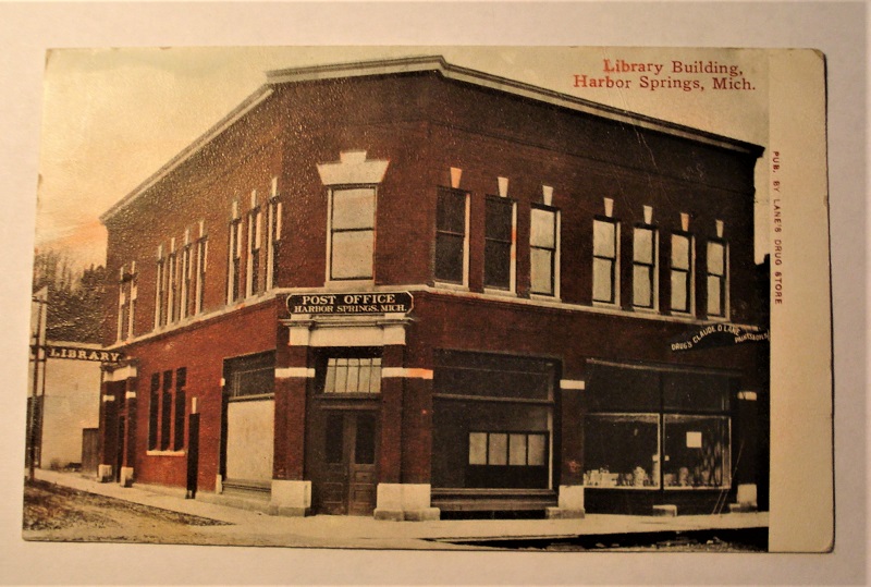 postcard harbor springs michigan post office.jpg