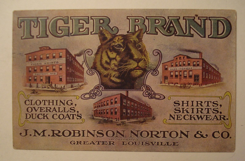 postcard Louisville KY Tiger Brand Clothing advertising card.jpg