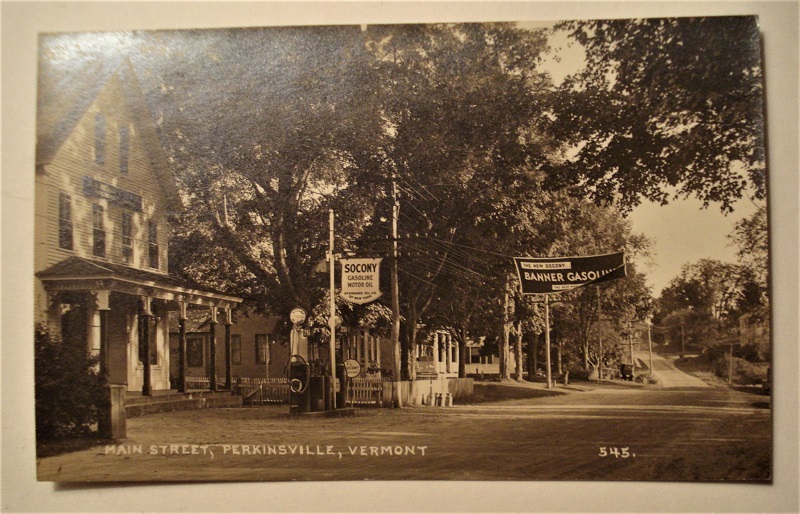 postcard perkinsville vermont socony gas oil main street.jpg