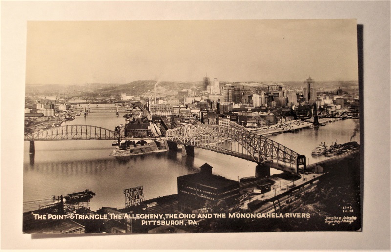 postcard pittsburg pa downtown view ohio and the monongahela rivers.jpg