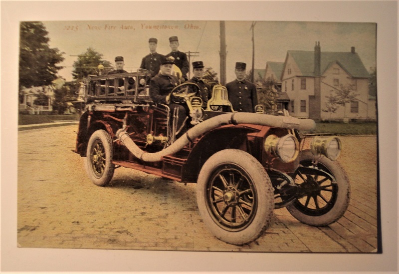 Postcard Youngstown Ohio Fire Department Auto.jpg