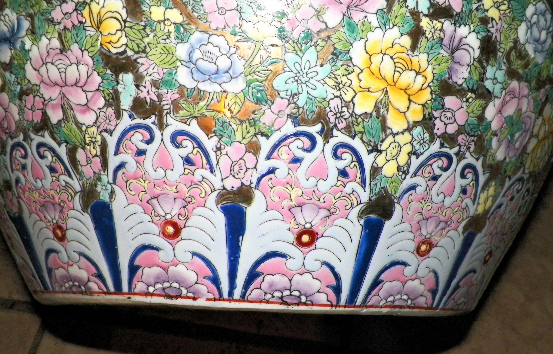 POTTERY CHINESE TREE POT CLOISENNIE 7AAAA.JPG