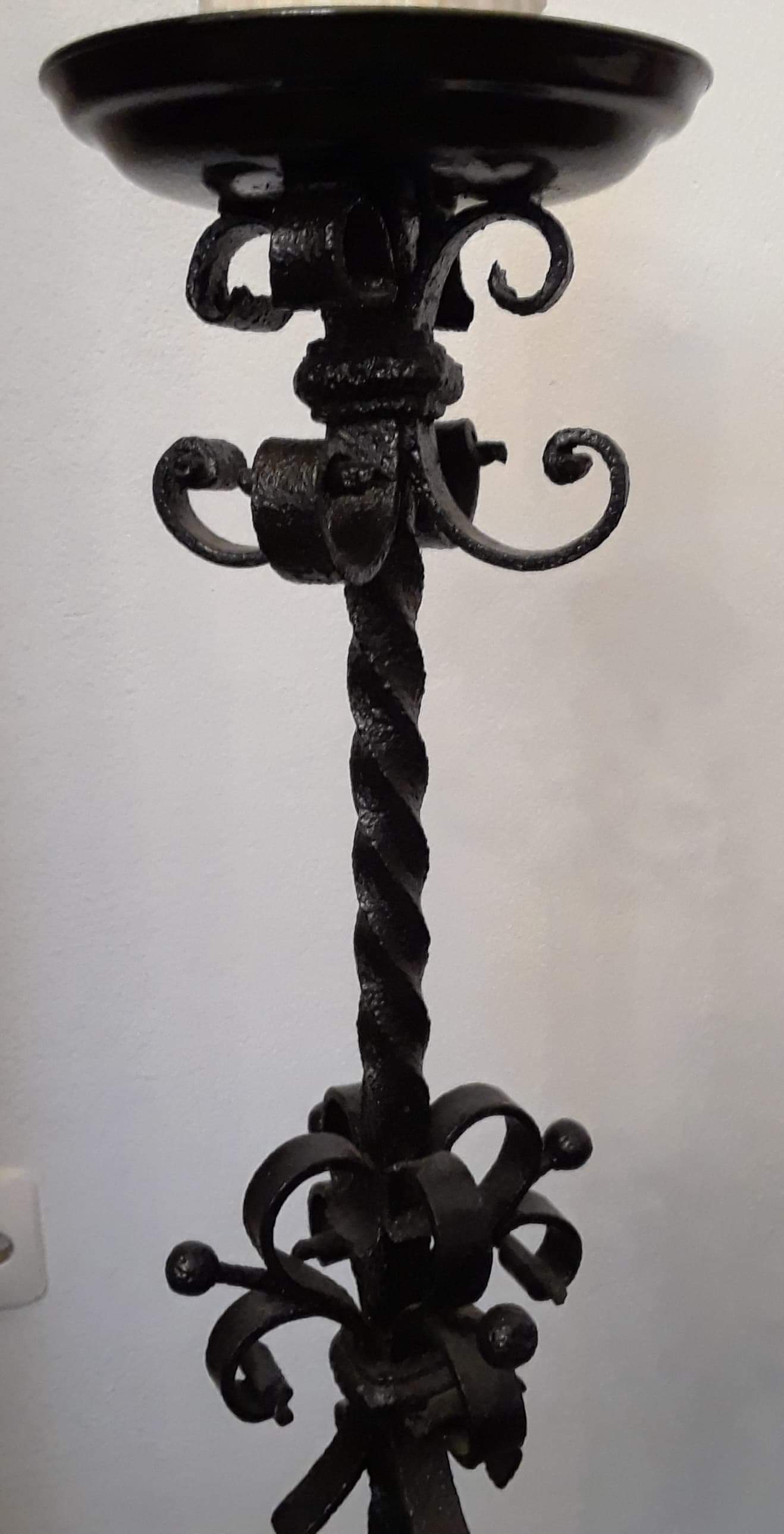Wrought iron candlestick Antiques Board