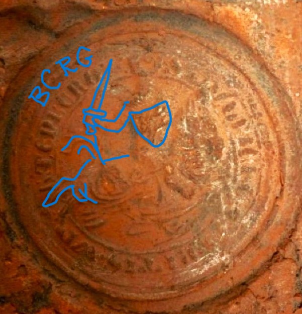 RELIGOUS BRICK - Equestrian seal of Ulrich III, Count of Württemberg - 2.jpg