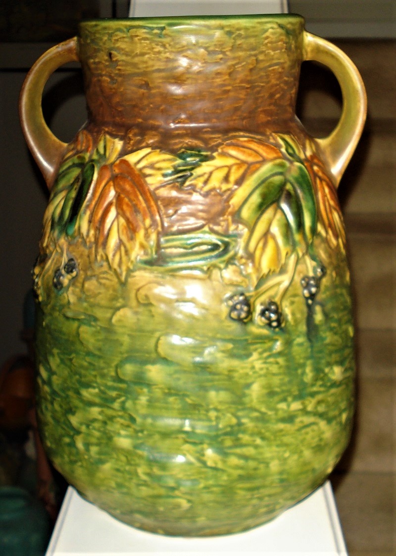 roseville pottery - large blackberry vase.jpg