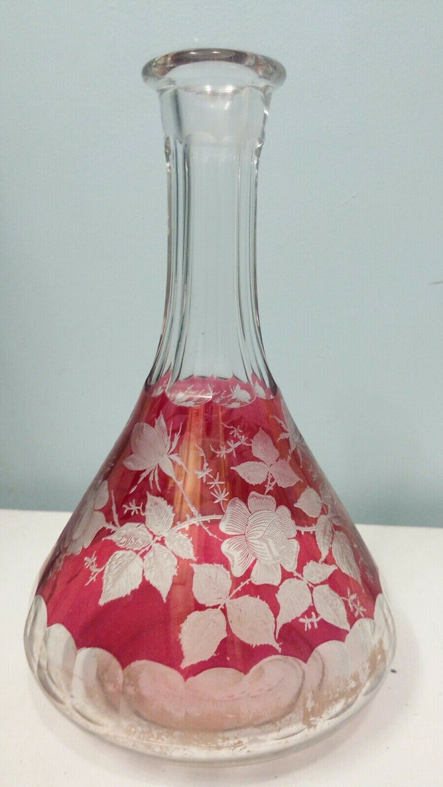 Etched Glass Decanter Identification Antiques Board