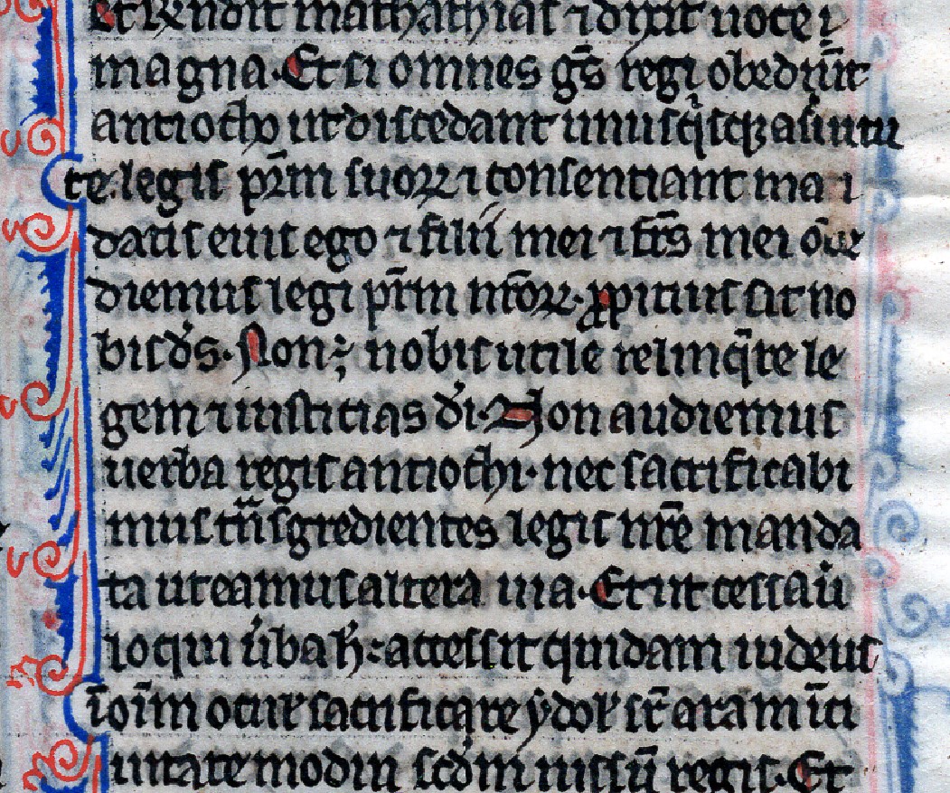 Manuscript page, Paris Bible 1250 AD Uterine vellum Antiques Board