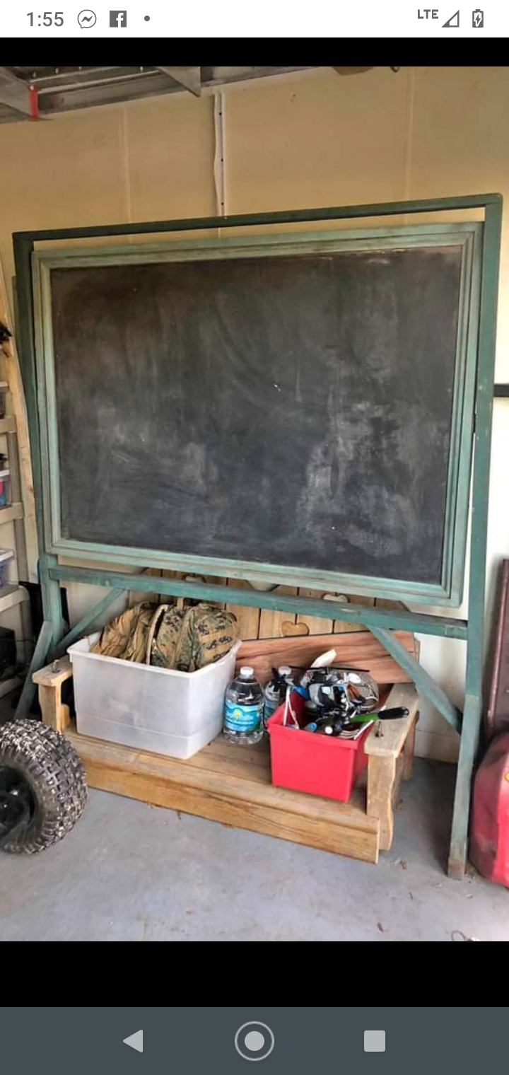 Large Antique School Chalkboard What is this worth? Antiques Board