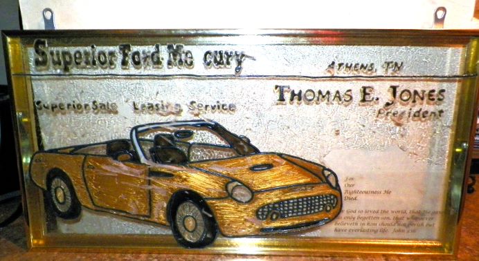 SIGN FORD CAPRI STAIN GLASS SIGN 8BAAA.JPG