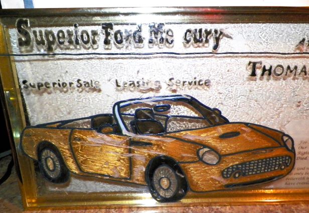 SIGN FORD CAPRI STAIN GLASS SIGN 8CAAA.JPG