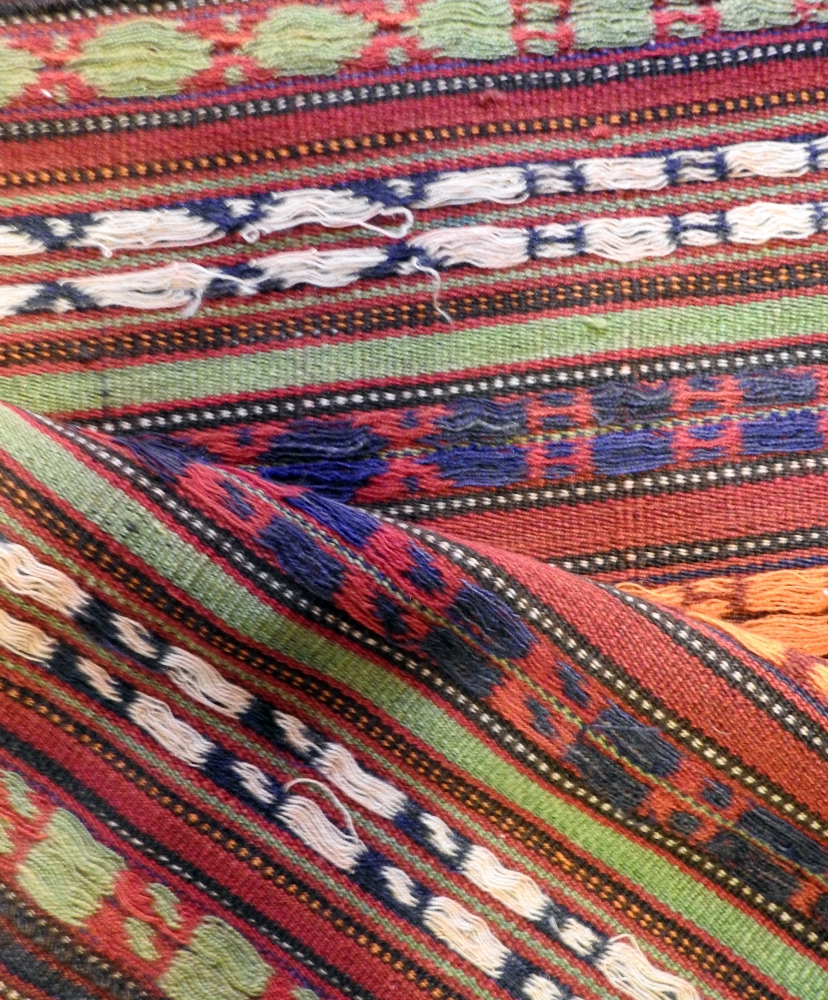 Where was this woven textile made? | Antiques Board