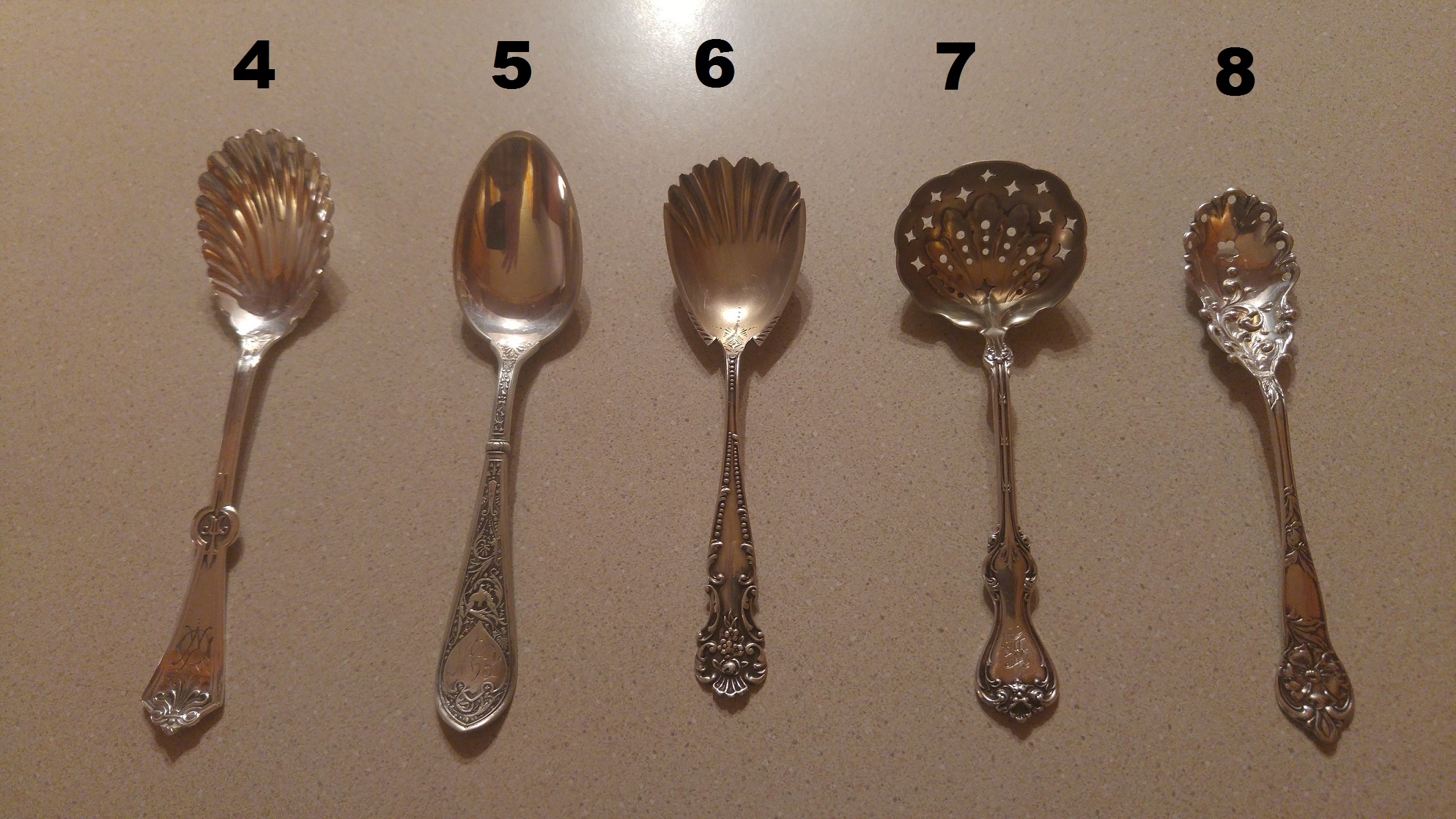Silver spoons lot 2 Antiques Board