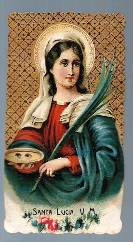 St Lucy Virgin Martyr eyes in dish holy card.JPG