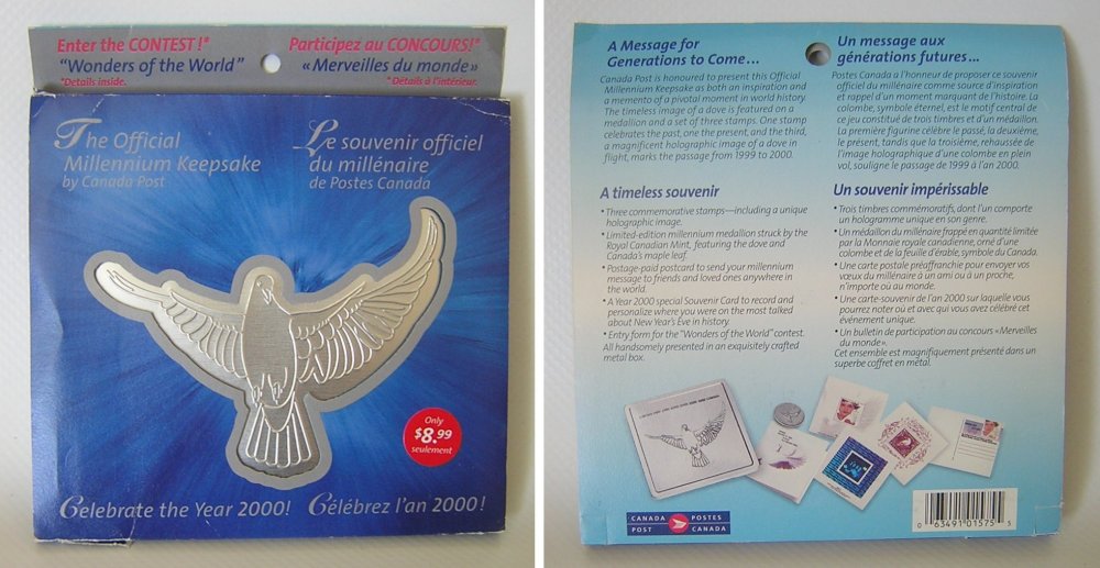 Stamps Canada Millenium 1999 2000 Tin Box Gift Set -a.jpg