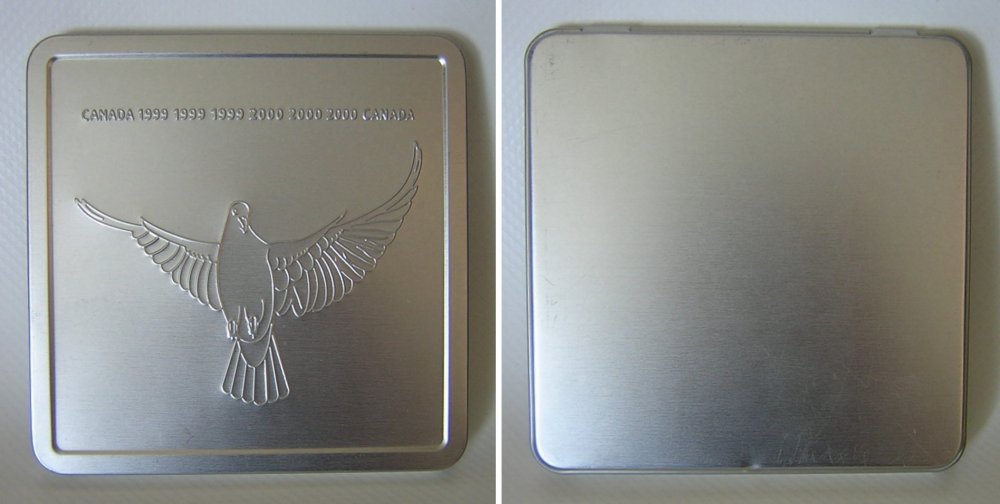 Stamps Canada Millenium 1999 2000 Tin Box Gift Set -c.jpg