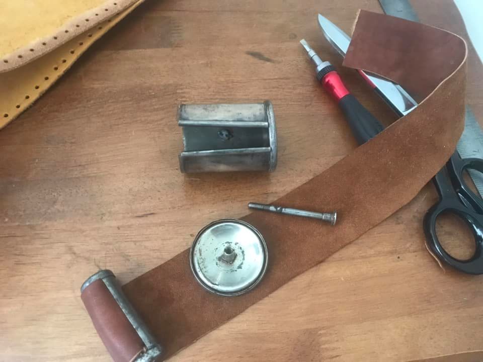 Sterling Silver Retractable Razor Strop (Restoration Project