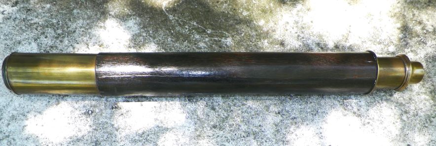 TELESCOPE BRASS & LEATHER 1 DRAW 1AA.JPG
