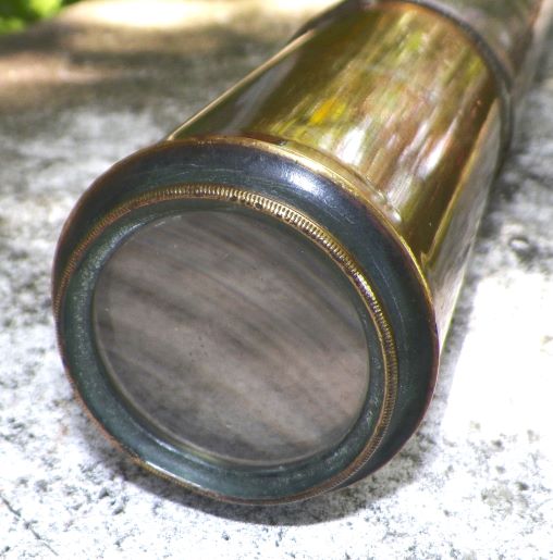 TELESCOPE BRASS & LEATHER 1 DRAW 1AAAA.JPG