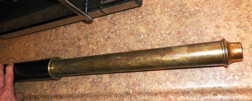 TELESCOPE BRASS & LEATHER 1 DRAW 2AAA.JPG