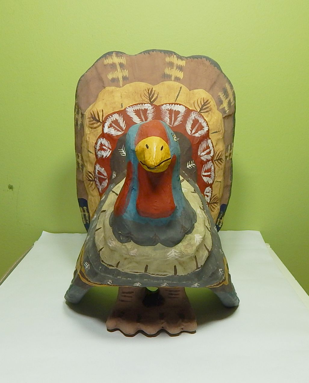 Big Paper Mache Turkey Antiques Board