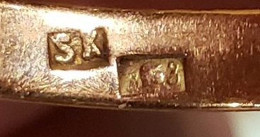 Identify foreign gold mark? 14k band | Antiques Board