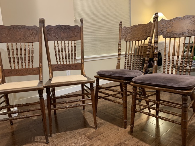 Spindle back chairs, value? Recane? Antiques Board