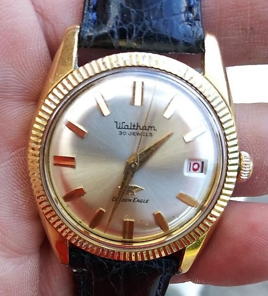 Waltham Golden Eagle Wristwatch Worth 600 Antiques Board