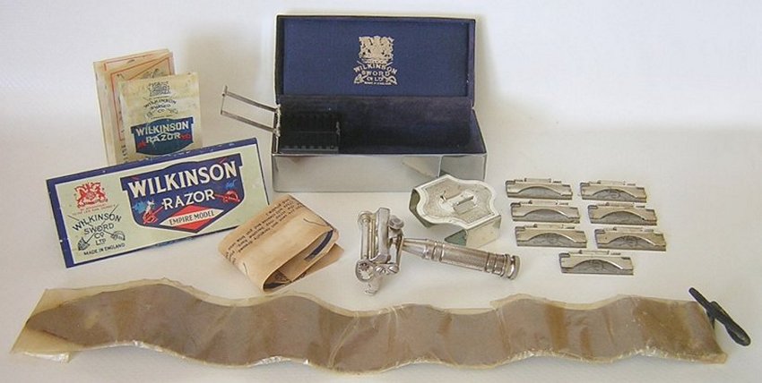 Wilkinson Empire 7-day Safety Razor Kit Chromed Case 1930s Complete -b.jpg