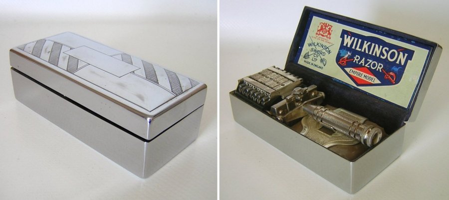 Wilkinson Empire 7-day Safety Razor Kit Chromed Case 1930s Complete.jpg