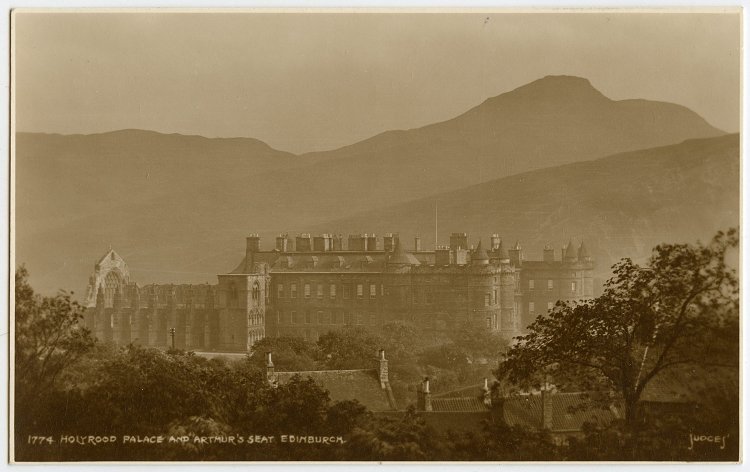 zb England Judges Ltd Holyrood Palace Arthurs Seat 1774 Sepia -a.jpg